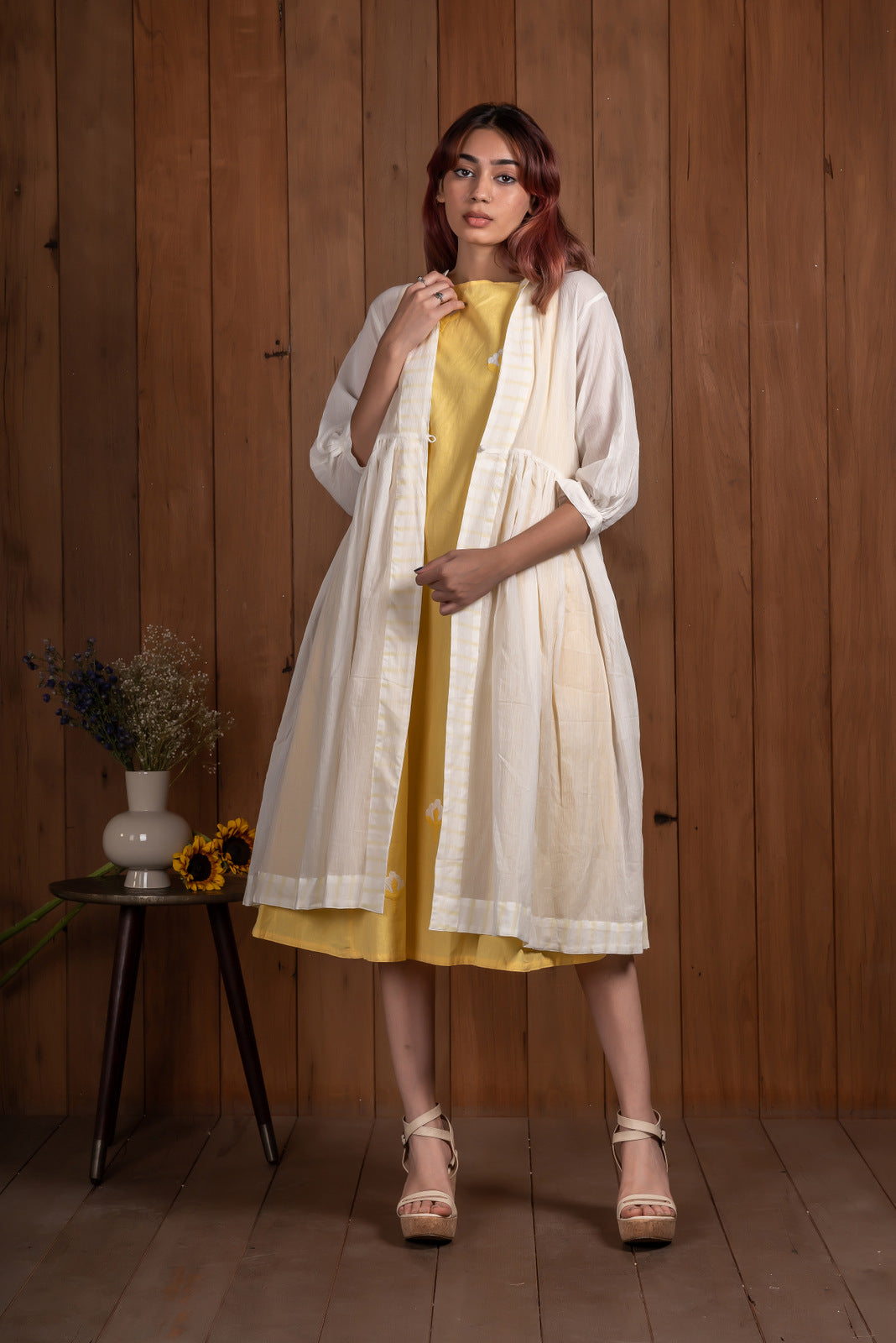 Mogra Dress and cape set