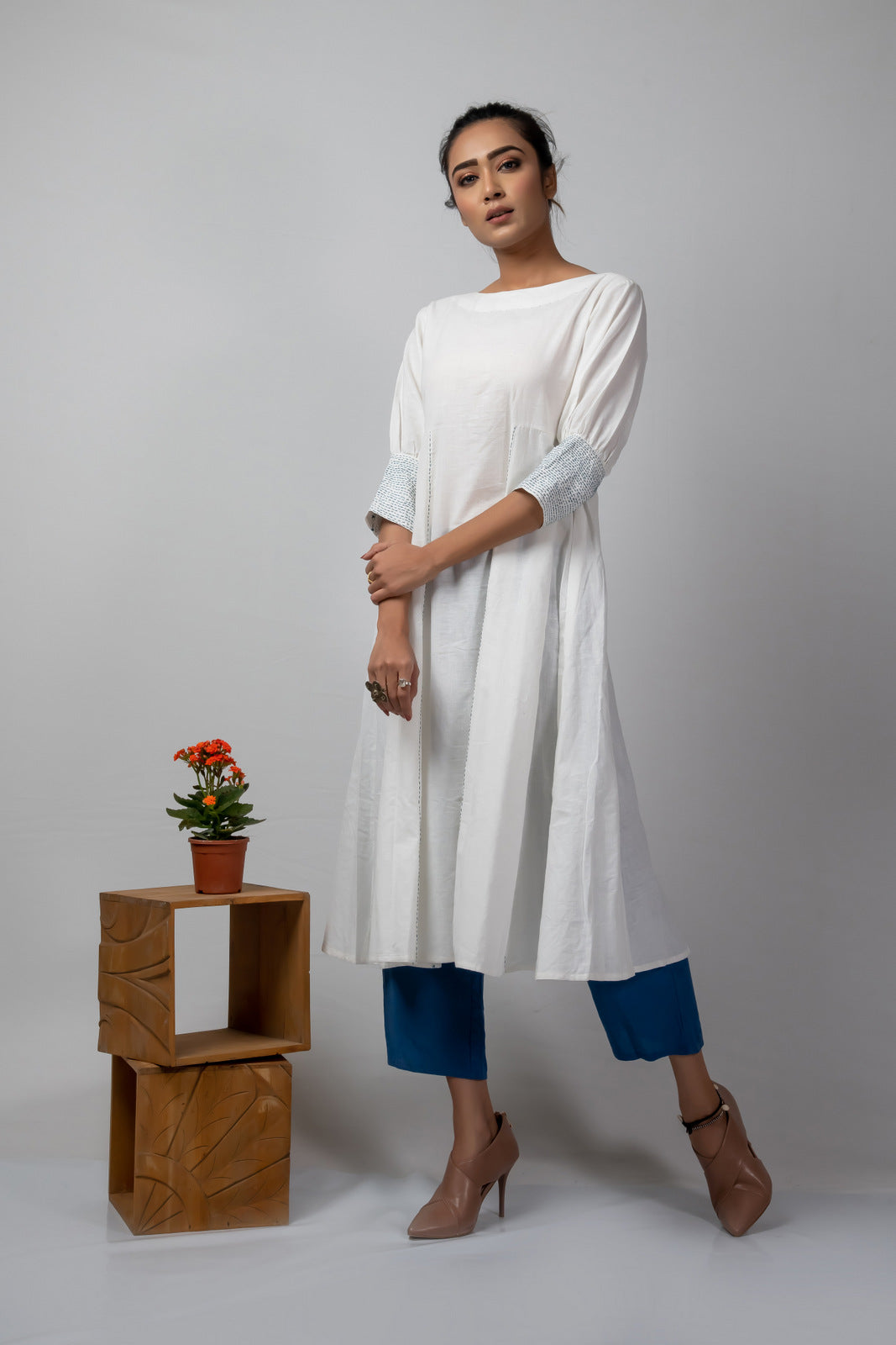 Plain white cotton clearance dress