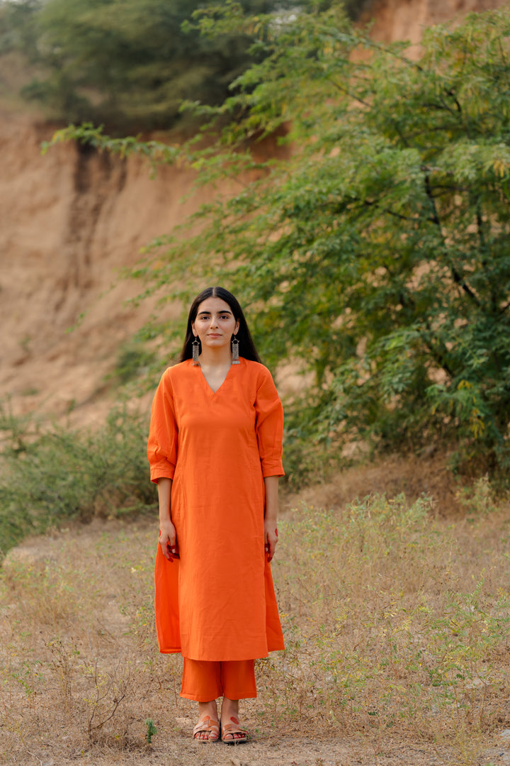 Orange Kurta