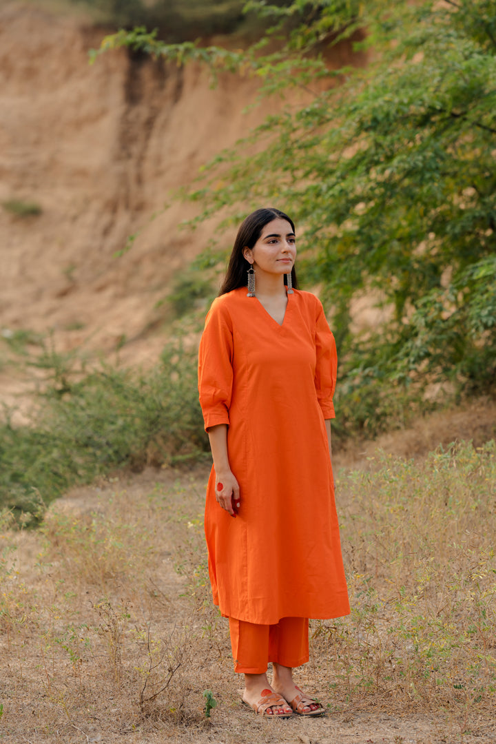 Orange Kurta