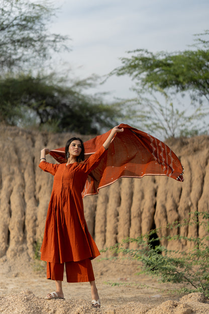 Caramello Kurta Set with Dupatta