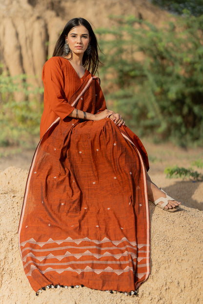 Caramello Kurta Set with Dupatta