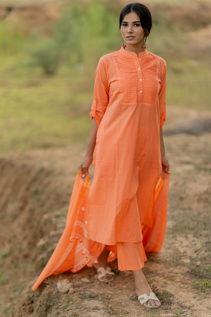 Blush Peach Kurta Set