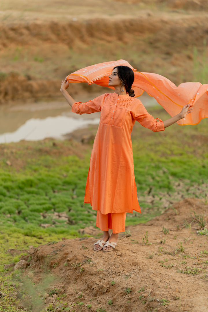 Blush Peach Kurta Set