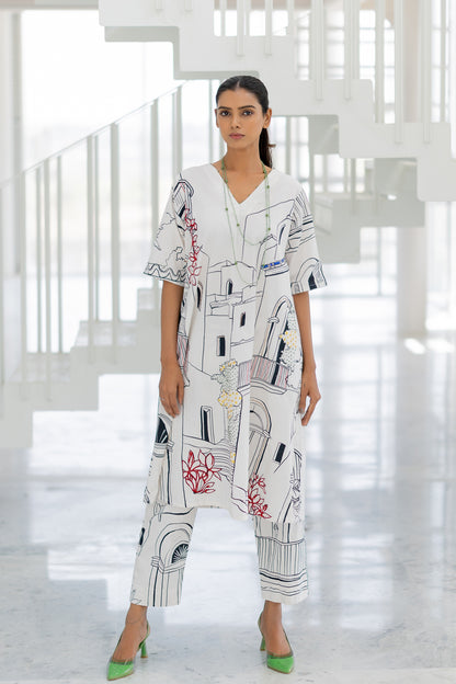 Sunlit Vistas Embroidered Kurta