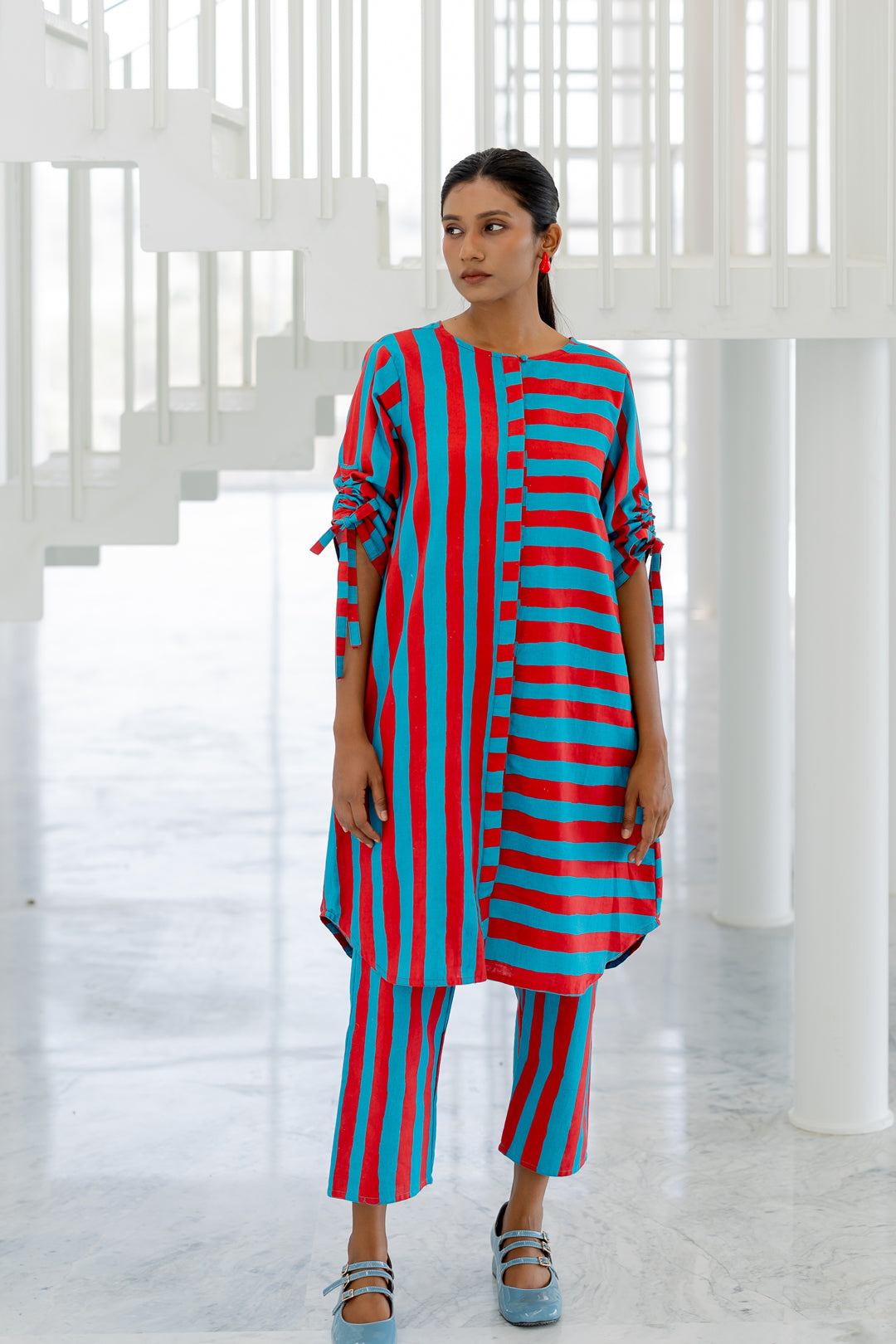 Poppy and Blue Stripe Tunic