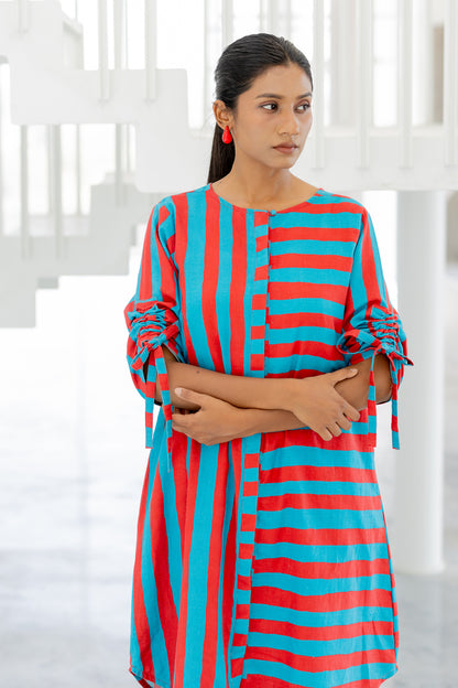 Poppy and Blue Stripe Tunic