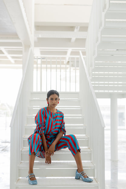 Poppy and Blue Stripe Tunic