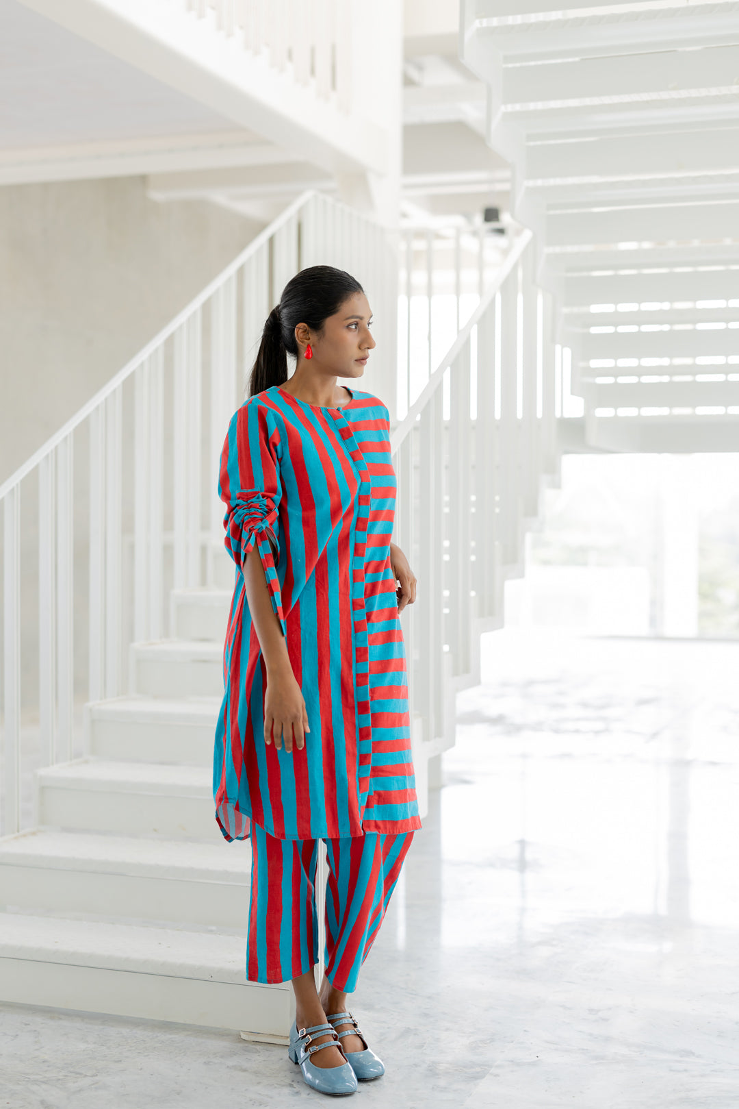 Poppy and Blue Stripe Tunic