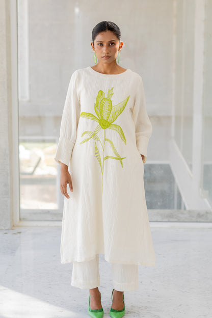 Vanilla Mist Embroidered Kurta