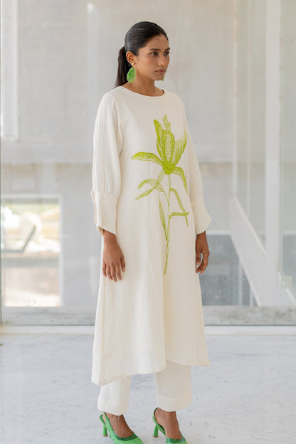 Vanilla Mist Embroidered Kurta