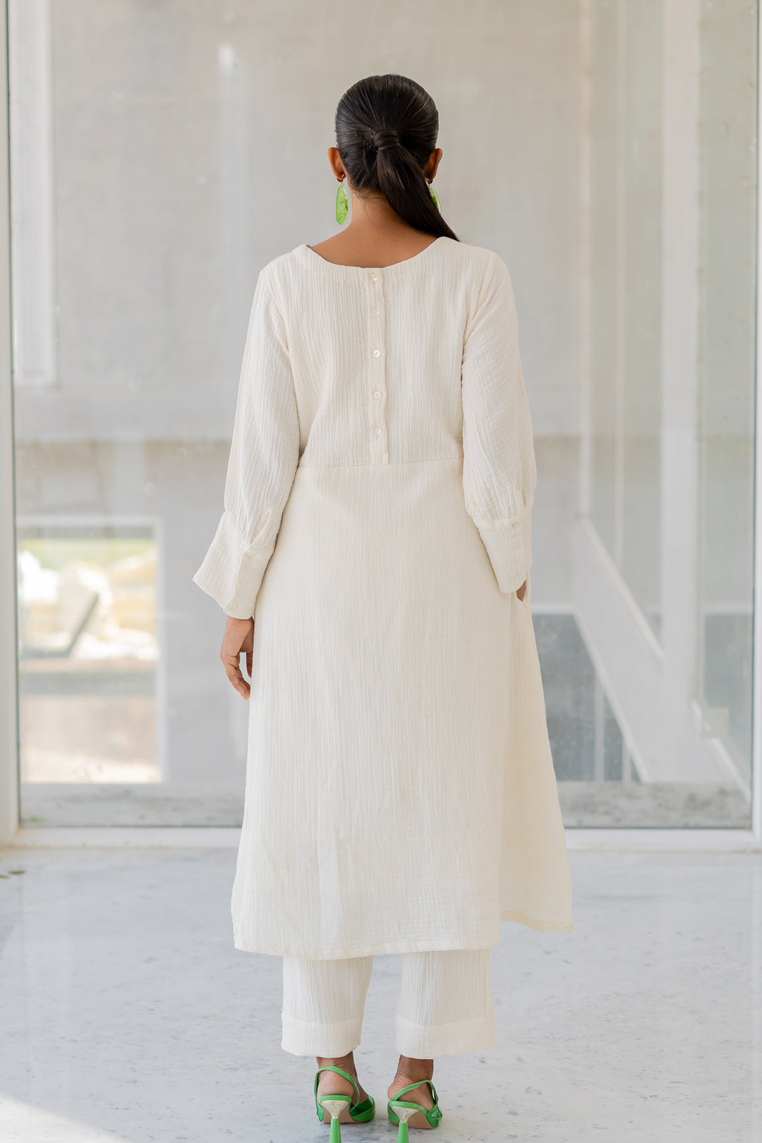 Vanilla Mist Embroidered Kurta