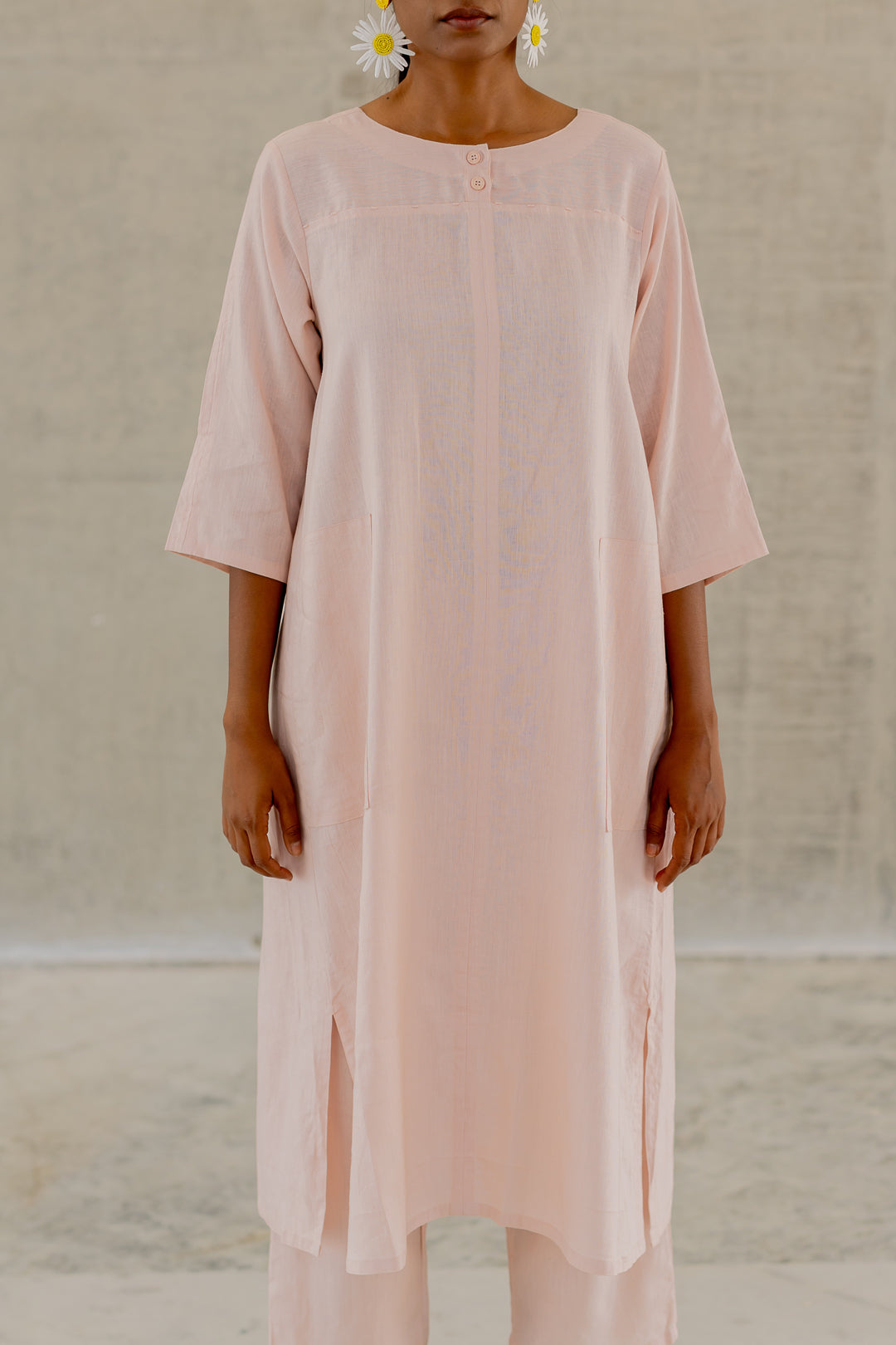 Oyster Pink Kurta Set