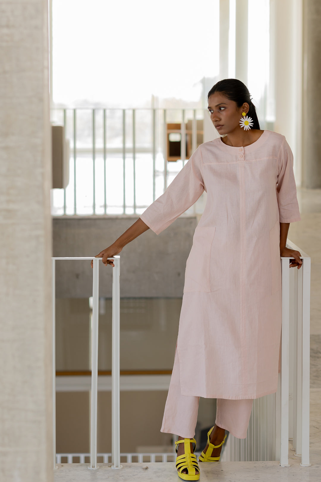 Oyster Pink Kurta Set