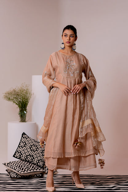 Avin Kurta Set with Organza Dupatta