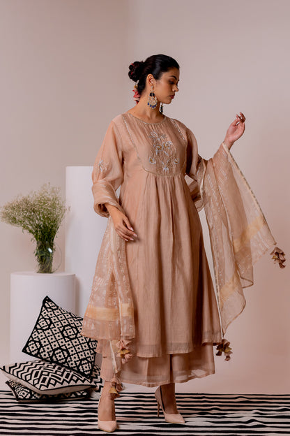 Avin Kurta Set with Organza Dupatta