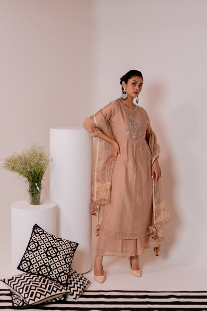 Avin Kurta Set with Organza Dupatta