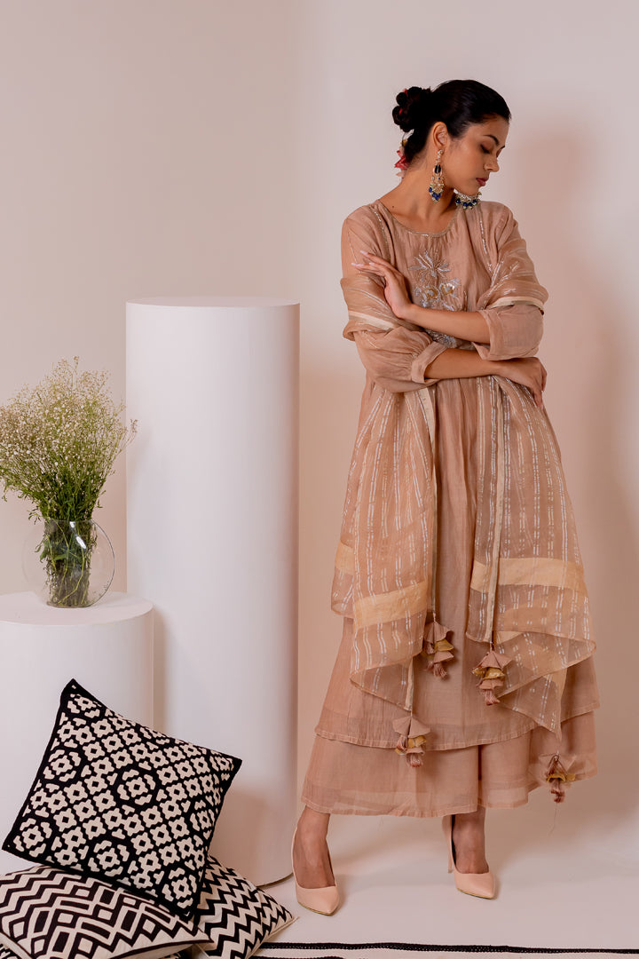 Avin Kurta Set with Organza Dupatta