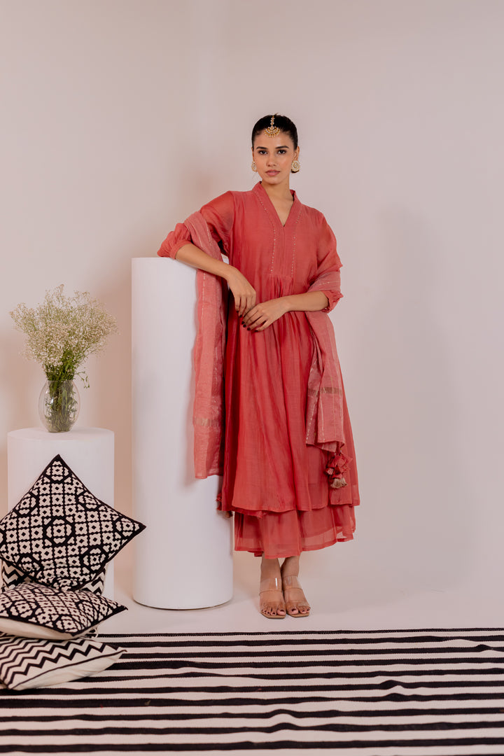 Taara Kurta Set with Chanderi Dupatta