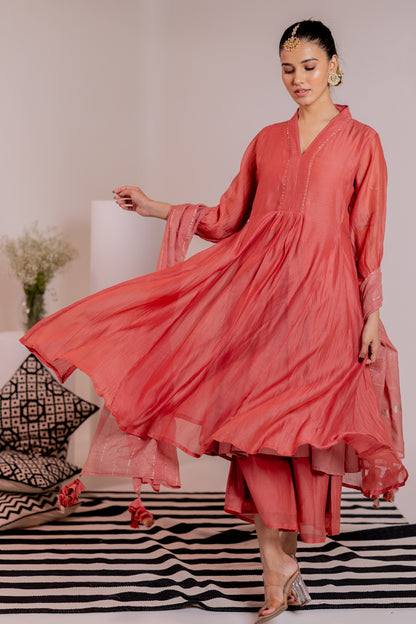 Taara Kurta Set with Chanderi Dupatta