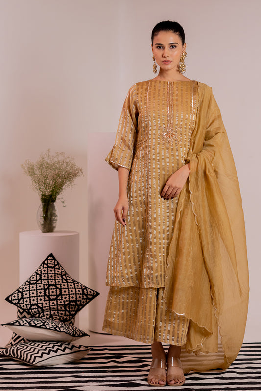 Sauvaran Kurta Set with Chanderi Dupatta