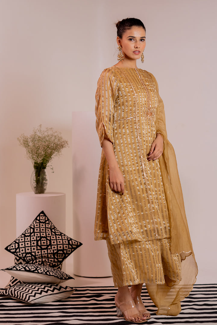 Sauvaran Kurta Set with Chanderi Dupatta