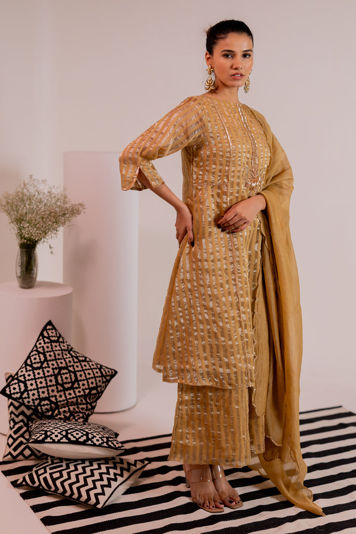 Sauvaran Kurta Set with Chanderi Dupatta