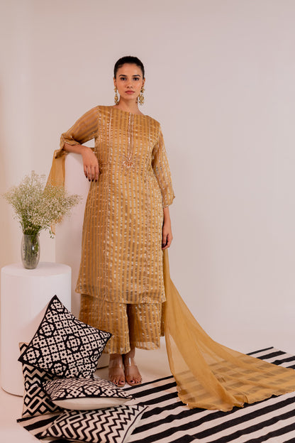 Sauvaran Kurta Set with Chanderi Dupatta