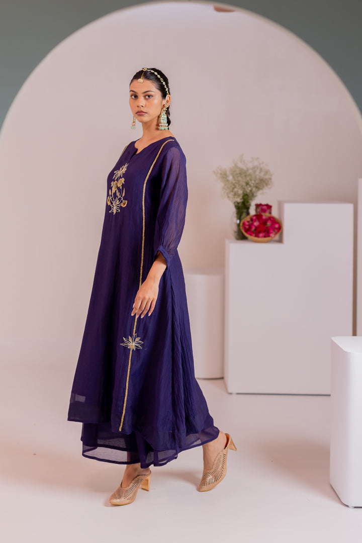 Aabroo Kurta Set with Organza Dupatta