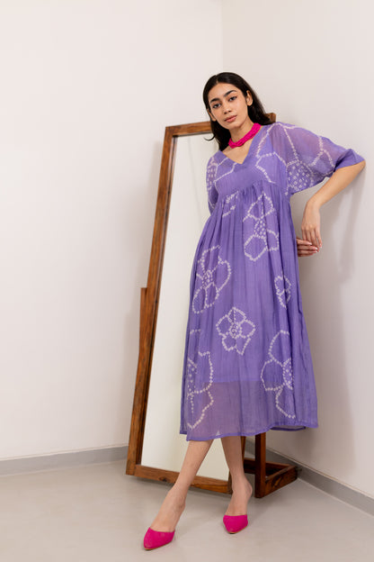 Wisteria Bandhej Dress