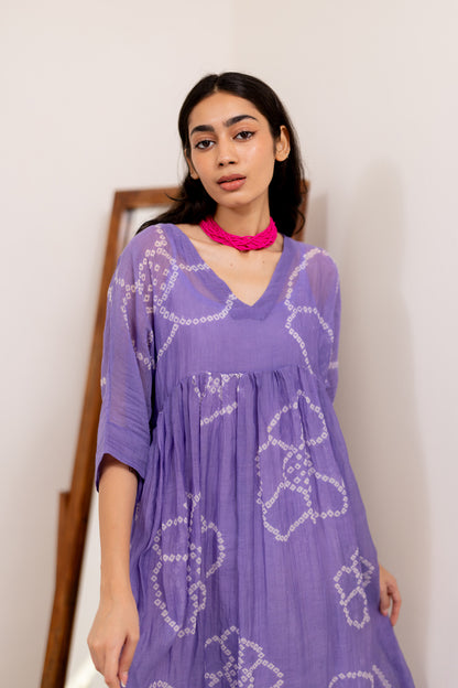 Wisteria Bandhej Dress