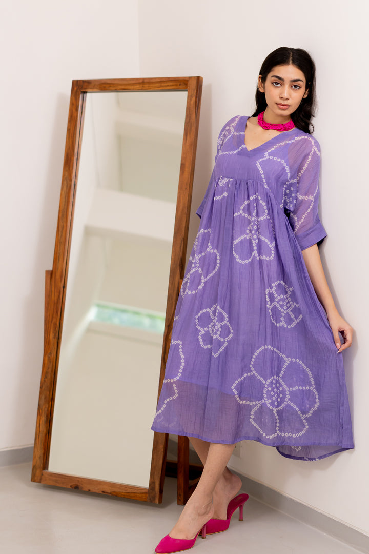 Wisteria Bandhej Dress