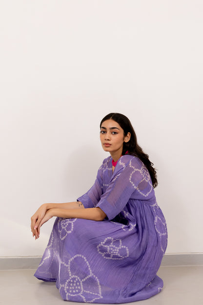 Wisteria Bandhej Dress