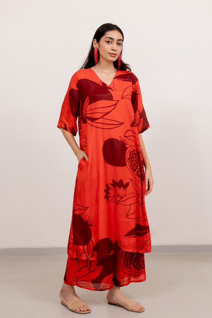 Scarlet Pomegranate Kurta Set