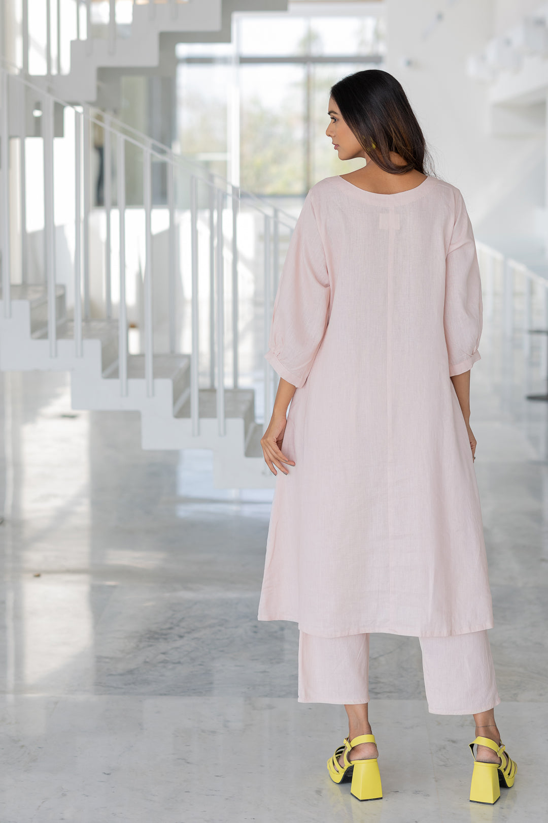 Blush Basil Applique Kurta