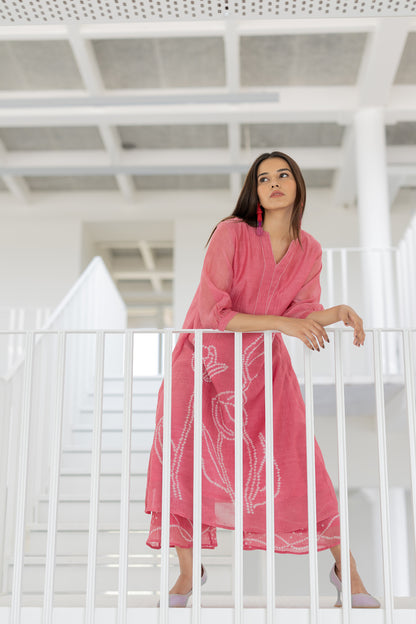 Misty Tulips Bandhani Kurta