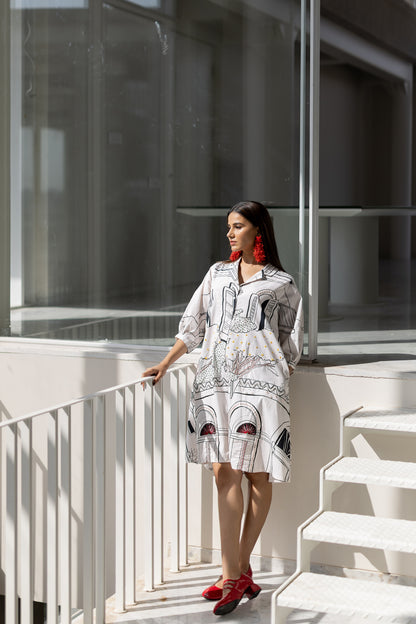 Sunlit Vistas Embroidered Dress