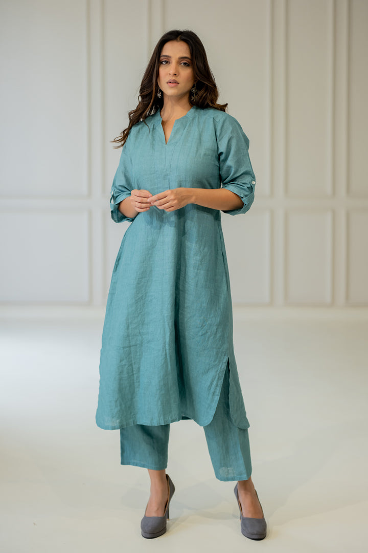 Paradiso Linen Kurta Set