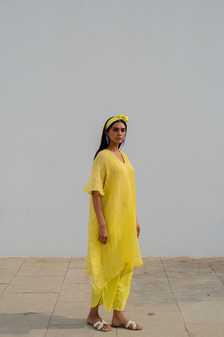 Iced Lemon Kaftan with Pants