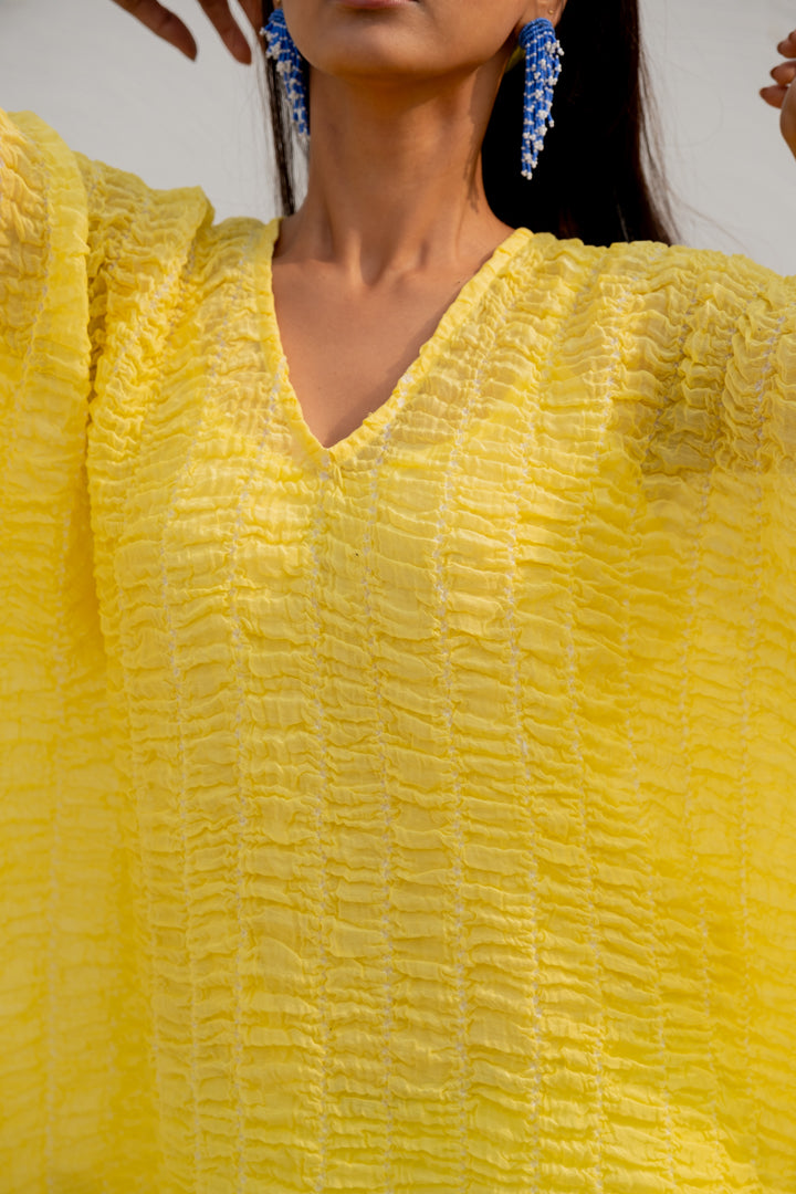 Iced Lemon Kaftan with Pants