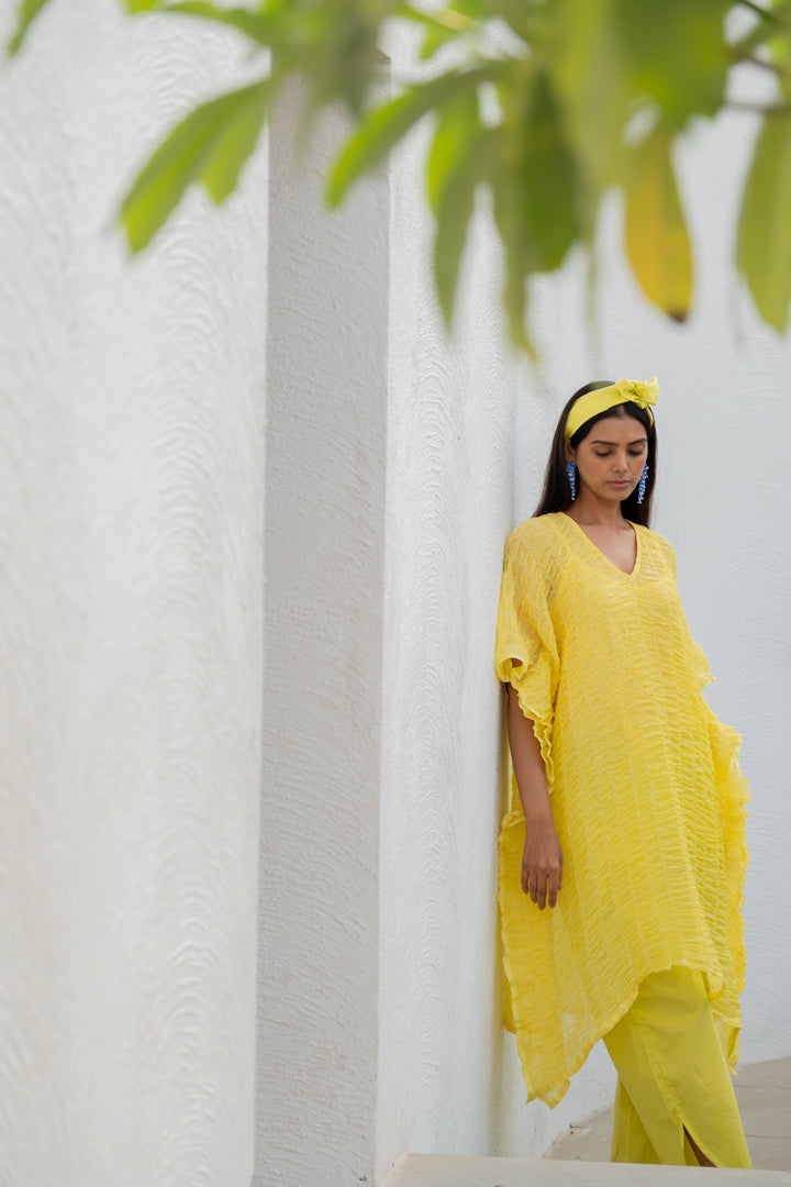 Iced Lemon Kaftan with Pants