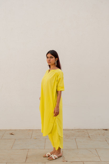 Neembu Yellow Tunic with Pants