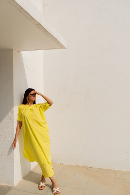 Neembu Yellow Tunic with Pants