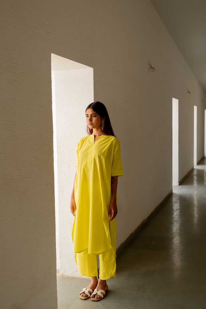 Neembu Yellow Tunic with Pants