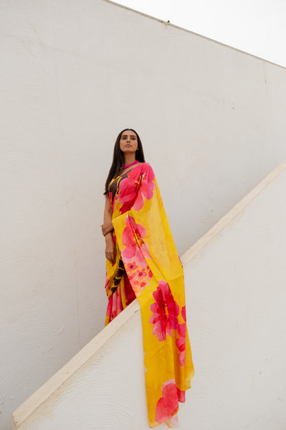 Tuscany Flowers Saree