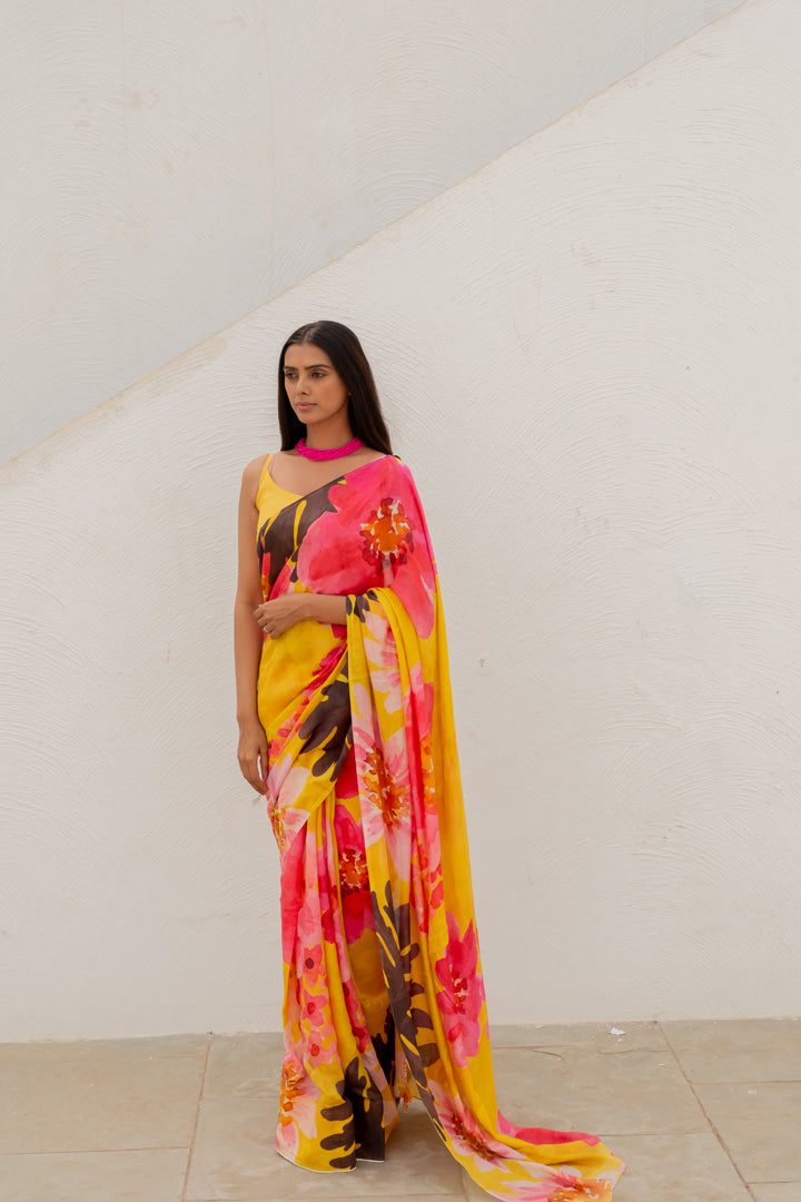 Tuscany Flowers Saree