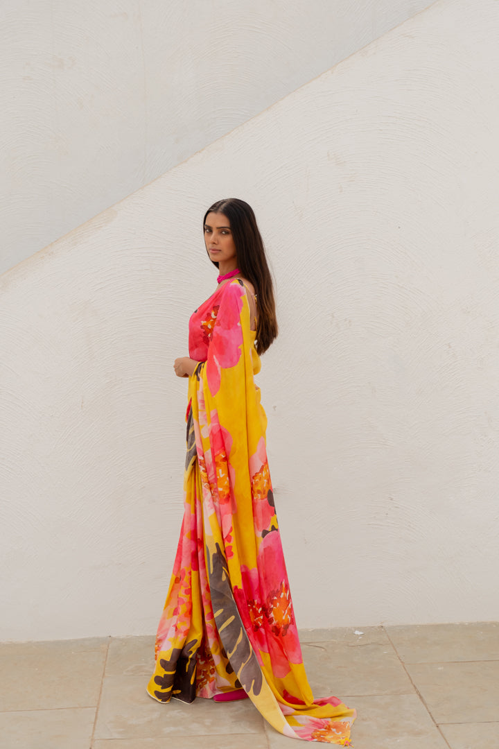 Tuscany Flowers Saree