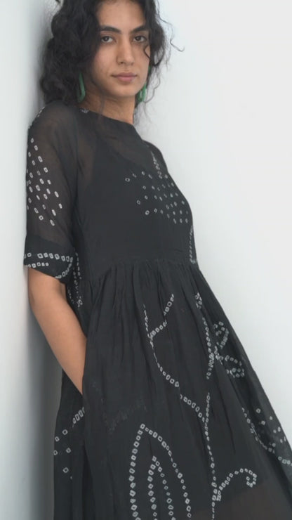 Black Bandhani Dress