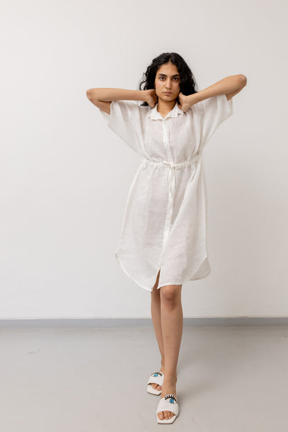 Pristine White Shirt Dress