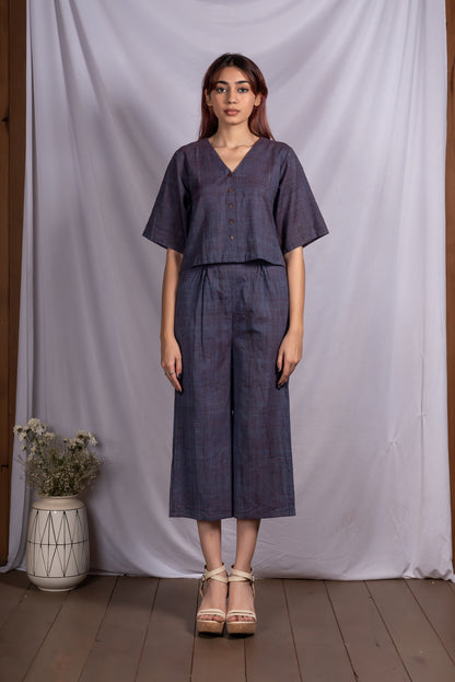 Deep Purple Top and culottes Co-Ord
